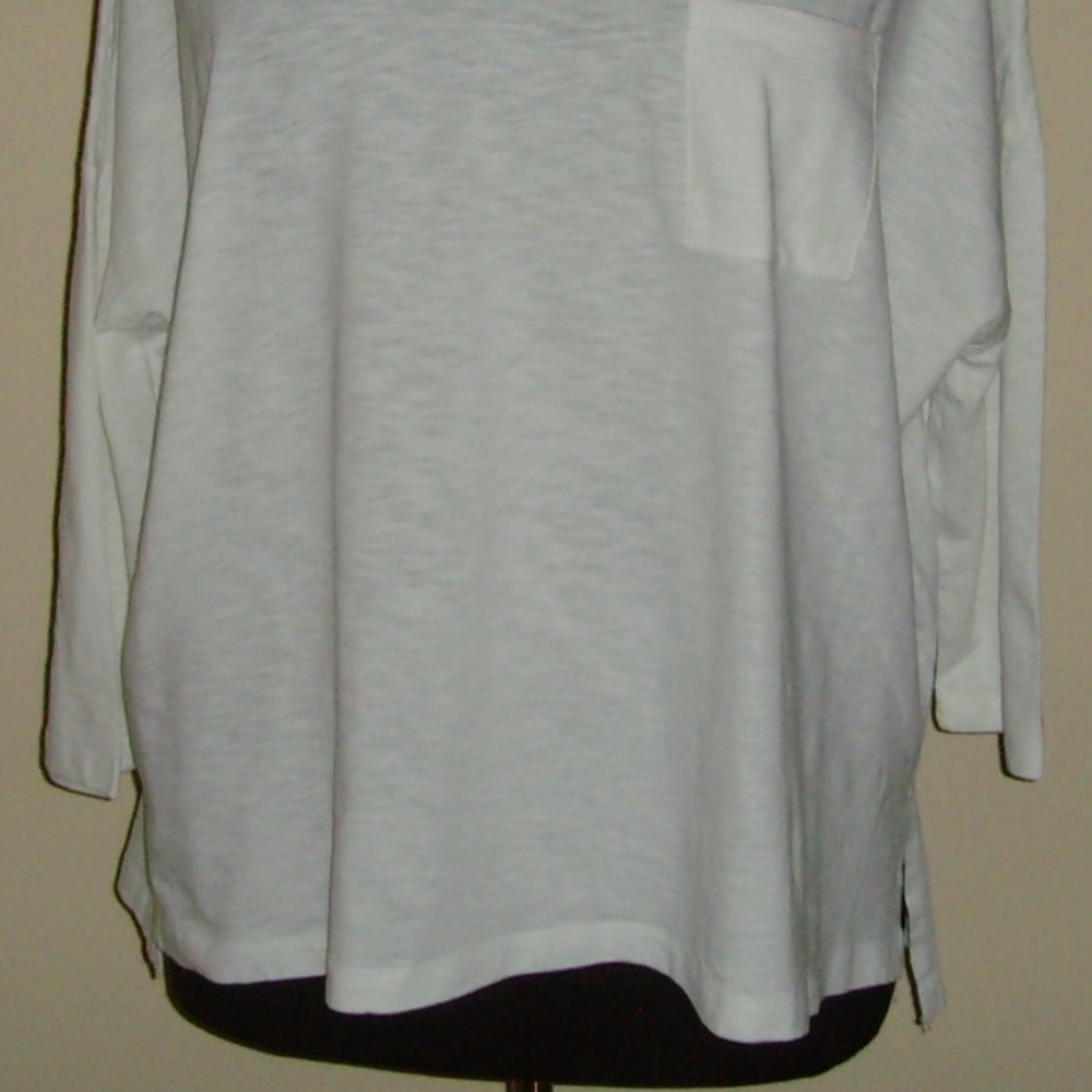 Lord & Taylor Woman 100% Cotton Long Sleeve Tee 2X - White - Picture 14 of 14